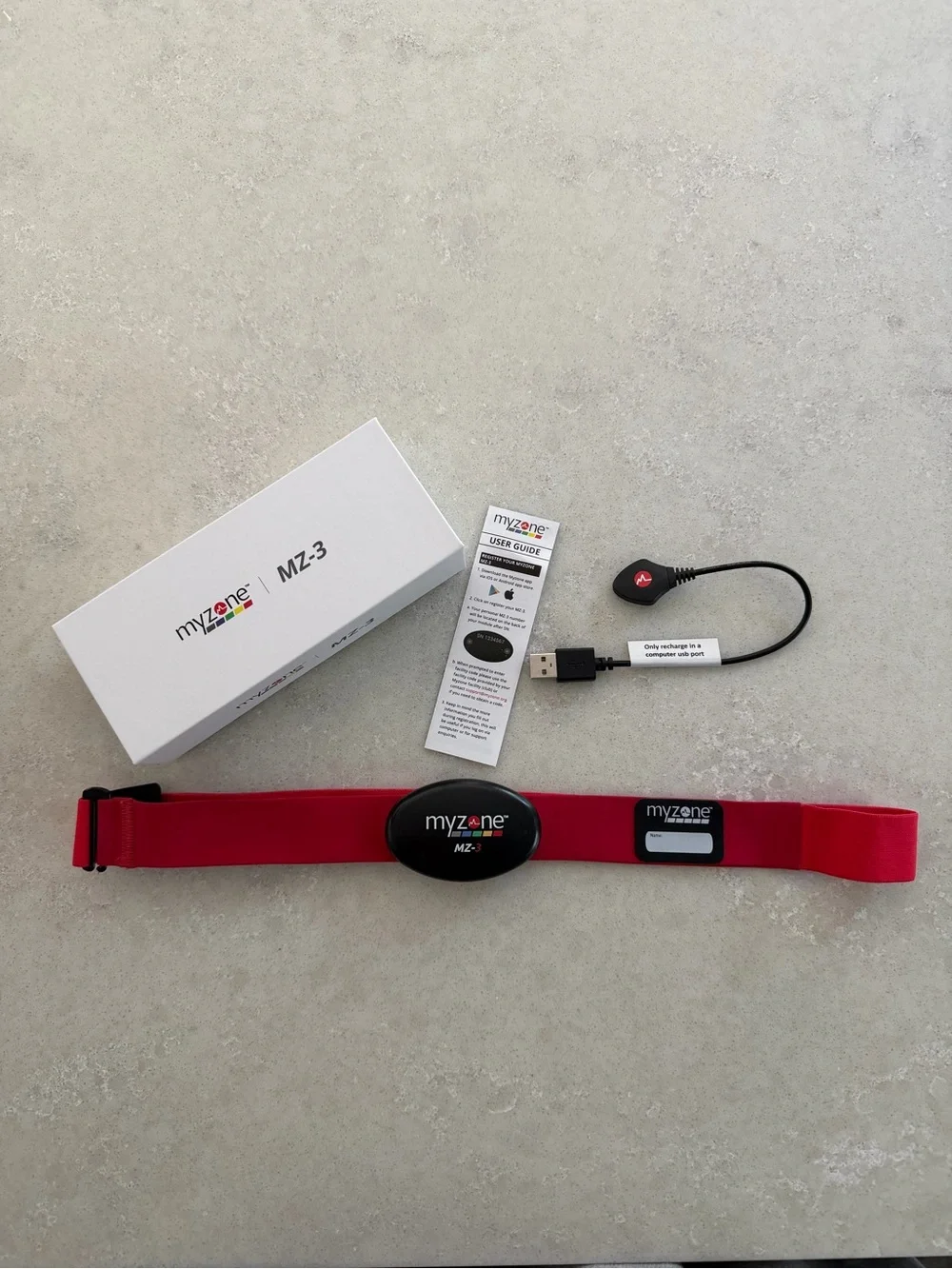 MZ-3 Red Heart Rate Monitor Chest Strap -
